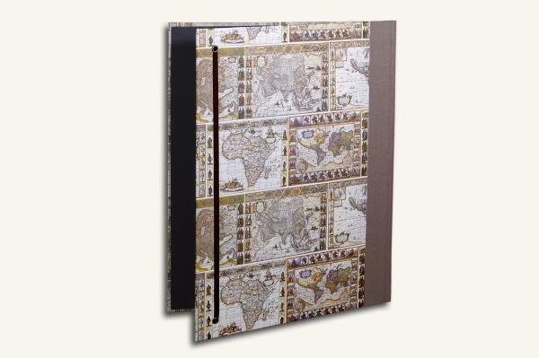 Folder "old world map", handmade